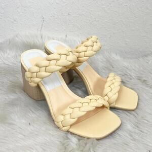 Dolce Vita Braided Heels in Yellow